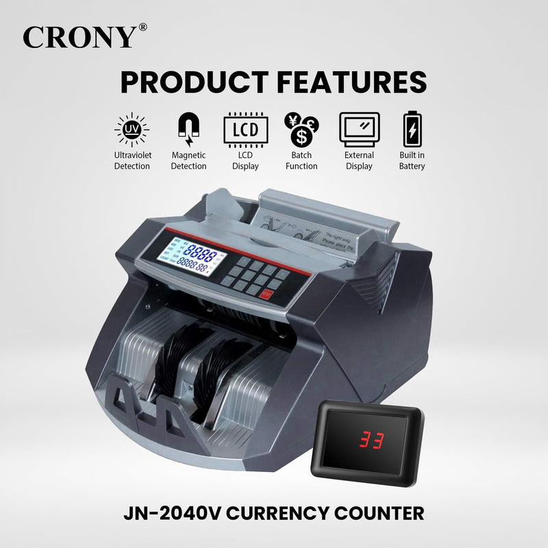 CRONY Banknote Verifiers JN-2040V Money Counter machine