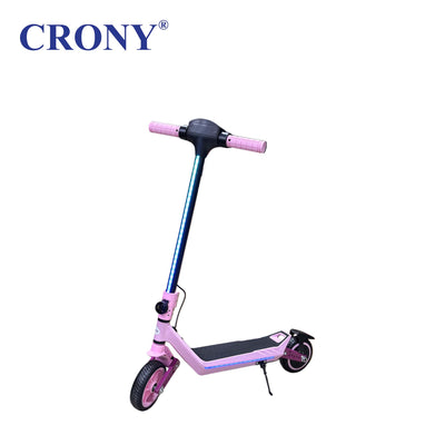 CRONY E72 Dual-Shock Electric Scooter for Kids, Pink, 150W Motor, 24V 2.6Ah Battery, 8-12KM/H Speed, 5-10KM Range, Front & Rear Suspension, LED Display, Easy Folding, 1 Year Motor Warranty