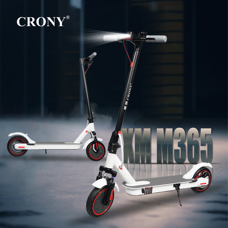 CRONY XM M365 white with Suspension and APP E-Scooter Max speed 45 KM/H Electric Scooter Aluminium Alloy Folded 8.5 Inch tires
