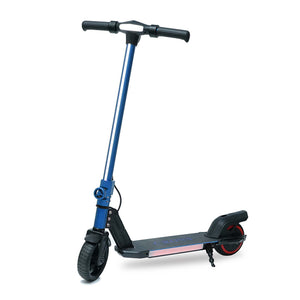 The CRONY S32 is a foldable electric scooter available in multiple colors, featuring an aluminum alloy body, a 130W motor, an LED display, and seven-color footboard lights.