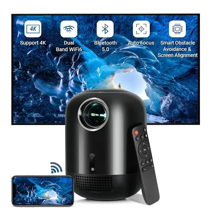 CRONY L010 LCD Smart Projector Android 11 WIFI Mini Portable 4K Full HD 1080p