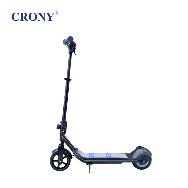CRONY E68 Electric Scooter for Kids, 110W Motor, 10–16 KM/H Top Speed, 24V 2.5Ah Battery, 5–8 KM Range, 6.5-Inch Tires, Easy Folding, Adjustable Handlebar, LED Headlight & Rear Wheel Light, Bluetooth Speaker, Black**