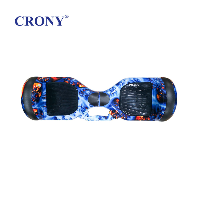 CRONY D1+ Blue Smart Self-Balancing Hoverboard 250W Bluetooth Speaker, LED Lights, ABS Body, 12KM/H Speed, 15KM Range, Electric Hoverboard for Kids & Adults