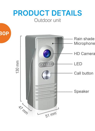RL-C07F-TY Smart Home Video Doorphone 7" Tuya Smart Video Door Phone