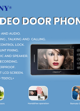 CRONY T-7001CL+ Visual doorbell Visual doorbell Wireless Doorbell HD Digital Camera 7 Inch