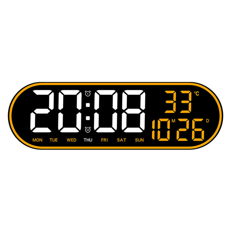 8021 Clock Digital Wall Clock Alarm Clock Wall Mounted Adjustable Temperature Digital Clock Remote Control for Home