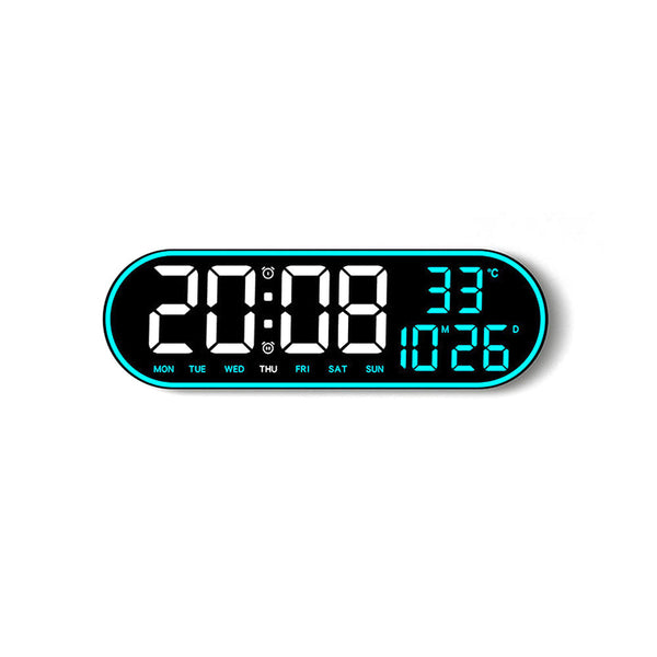 CRONY 8021 Clock Digital Wall Clock Alarm Clock Wall Mounted Adjustable Temperature Digital Clock Remote Control for Home