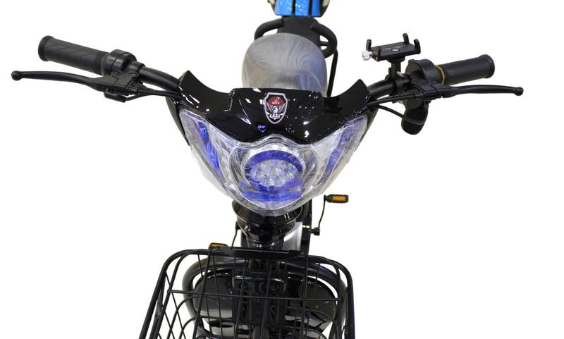 CRONY W6 Electric Bike 500W 48V Rear Hub Motor 3-Speed 14 Inch Wheels 31-70KM Range Electric City Bike Scooter Motorcycle