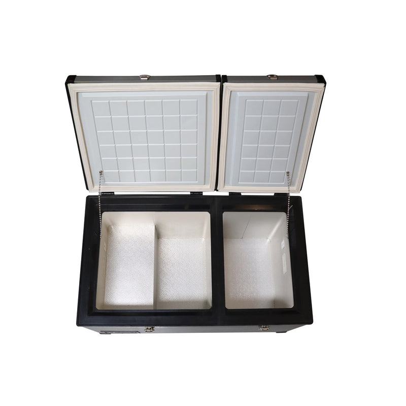CRONY BCD80 80L Portable Car Refrigerator Freezer for RV Truck Outdoor Use with LCD Temperature Control -20 to 10 Celsius