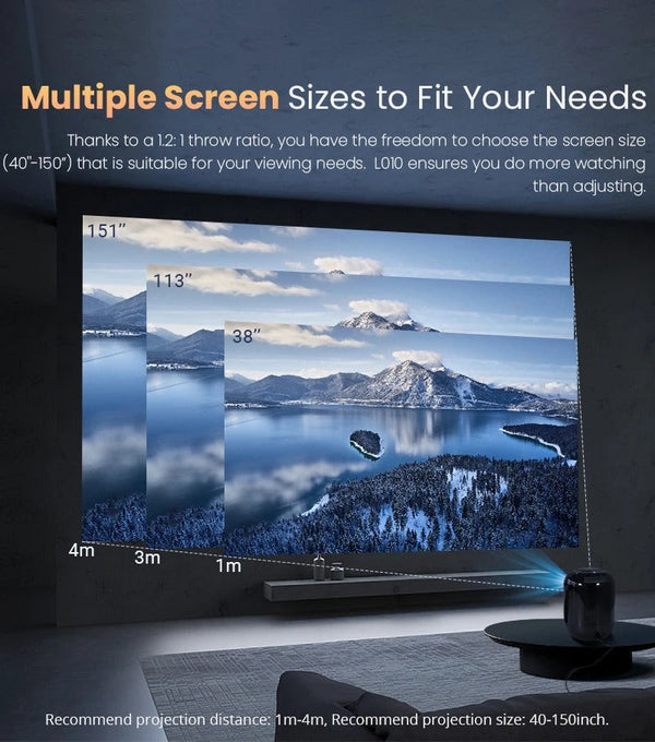 CRONY L010 LCD Smart Projector Android 11 WIFI Mini Portable 4K Full HD 1080p