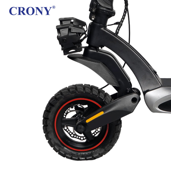 CRONY T2 Electric Scooter 1500W 70KM/H 48V 18Ah Battery 45-55KM Range 10 Inch Tubeless Tires Dual Suspension Foldable Smart App Control Front Rear Disc Brakes Heavy Duty Urban Off-Road Scooter for Adults