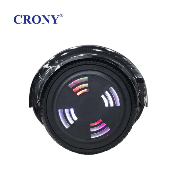 CRONY D1+ Black Smart Self-Balancing Hoverboard 250W Bluetooth Speaker, LED Lights, ABS Body, 12KM/H Speed, 15KM Range, Electric Hoverboard for Kids & Adults