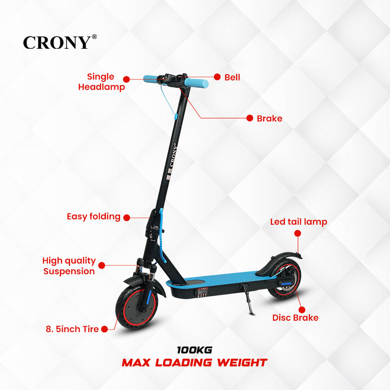 CRONY XM M365 blue  with Suspension and APP E-Scooter Max speed 45 KM/H Electric Scooter Aluminium Alloy Folded 8.5 Inch tires