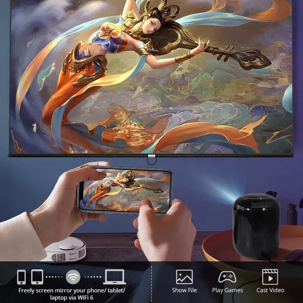 CRONY L010 LCD Smart Projector Android 11 WIFI Mini Portable 4K Full HD 1080p