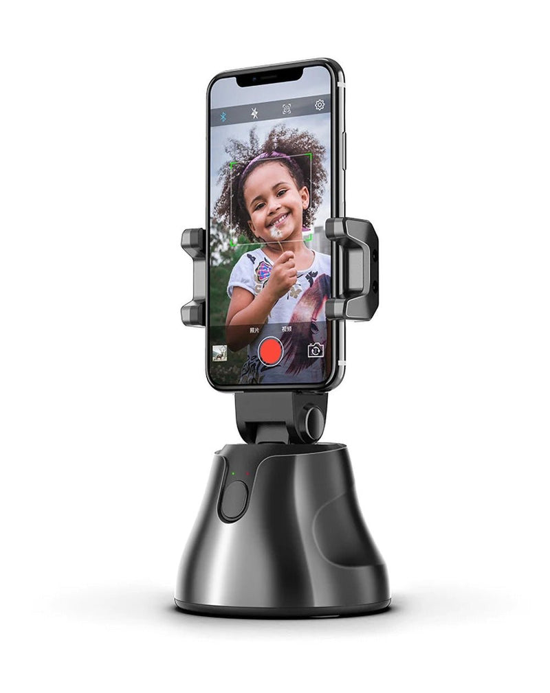360 Cradle head selfie stand Auto Face&amp;Object Tracking Smart Shooting Camera Phone Mount -Black - Edragonmall.com