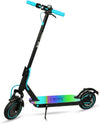 CRONY M365 Foldable Electric Scooter with Front Suspension & Durable Honeycomb Tires, 7-Colors LED Deck Lights, Lightweight Commuter Scooter with for Adults & Kids, Smart App Control
