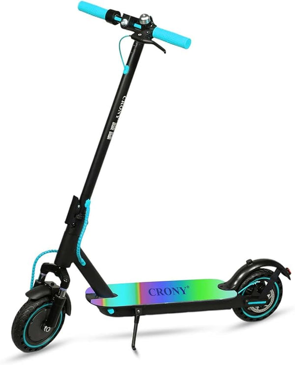 CRONY M365 Foldable Electric Scooter with Front Suspension & Durable Honeycomb Tires, 7-Colors LED Deck Lights, Lightweight Commuter Scooter with for Adults & Kids, Smart App Control