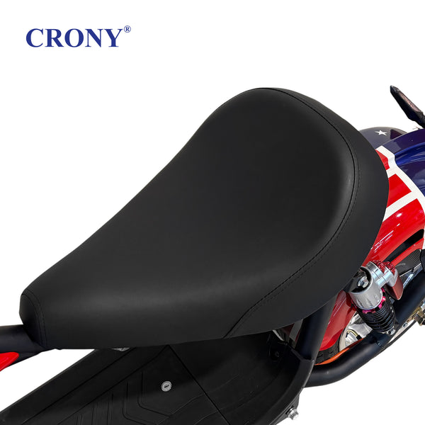 CRONY X1 Electric Motorcycle, 3000W Motor, 60V 12Ah Battery, 60-80KM/H Max Speed, 25-35KM Range, Front & Rear Disc Brakes, Front & Rear Suspension, LCD Display, LED Lights, Bluetooth Speaker, Mobile Phone Holder, Harley Bag, World