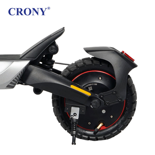 CRONY T2 Electric Scooter 1500W 70KM/H 48V 18Ah Battery 45-55KM Range 10 Inch Tubeless Tires Dual Suspension Foldable Smart App Control Front Rear Disc Brakes Heavy Duty Urban Off-Road Scooter for Adults