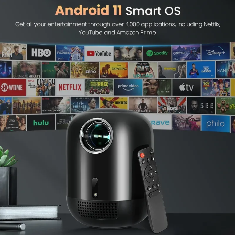 CRONY L010 LCD Smart Projector Android 11 WIFI Mini Portable 4K Full HD 1080p