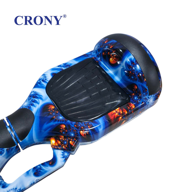 CRONY D1+ Blue Smart Self-Balancing Hoverboard 250W Bluetooth Speaker, LED Lights, ABS Body, 12KM/H Speed, 15KM Range, Electric Hoverboard for Kids & Adults
