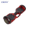 CRONY D1+ Red Smart Self-Balancing Hoverboard 250W Bluetooth Speaker, LED Lights, ABS Body, 12KM/H Speed, 15KM Range, Electric Hoverboard for Kids & Adults