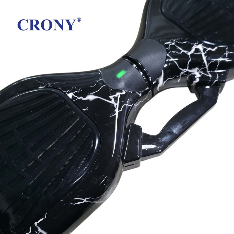 CRONY D1+ Black Smart Self-Balancing Hoverboard 250W Bluetooth Speaker, LED Lights, ABS Body, 12KM/H Speed, 15KM Range, Electric Hoverboard for Kids & Adults
