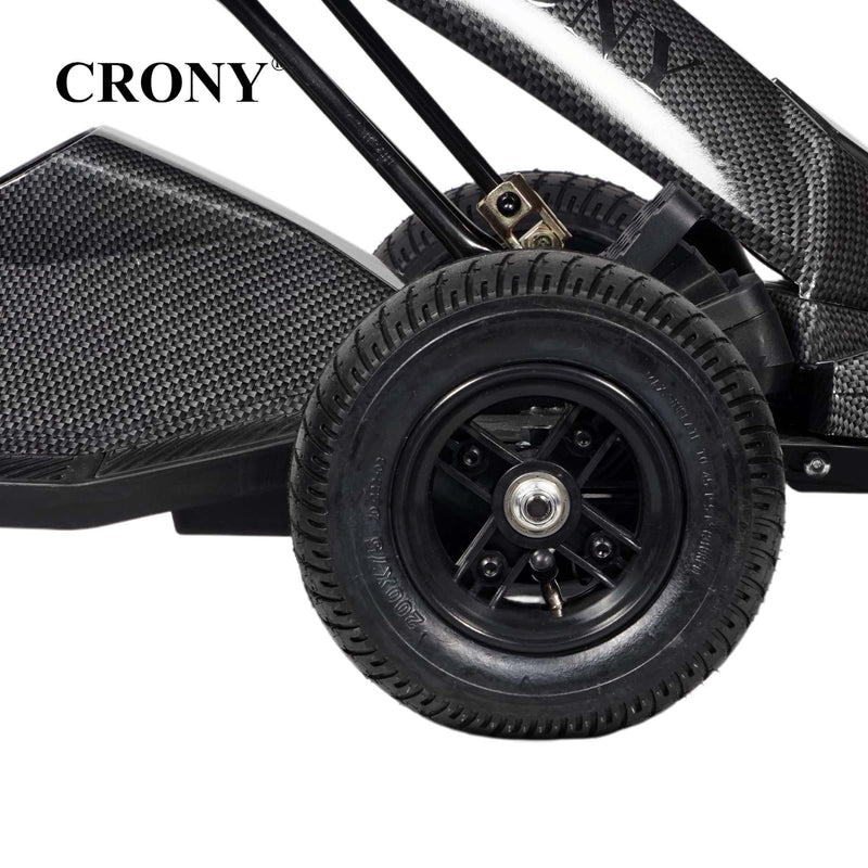 CRONY K9 Carbon Fiber Go-Kart – 250W Motor, 36V Battery, 20 KM/H Top Speed, 20 KM Range, Lightweight Carbon Fiber Frame, Front & Rear Hand Brakes, Seat Belt, LED Light Wheels, Forward & Reverse Switch | Safe & Fun Electric Go-Kart for Kids