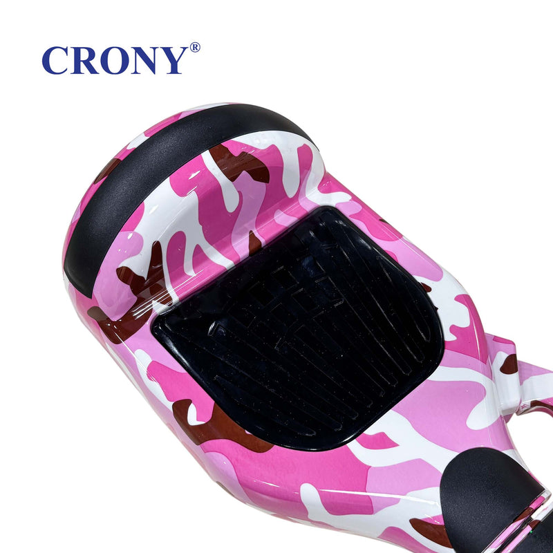 CRONY D1+ Pink Smart Self-Balancing Hoverboard 250W Bluetooth Speaker, LED Lights, ABS Body, 12KM/H Speed, 15KM Range, Electric Hoverboard for Kids & Adults
