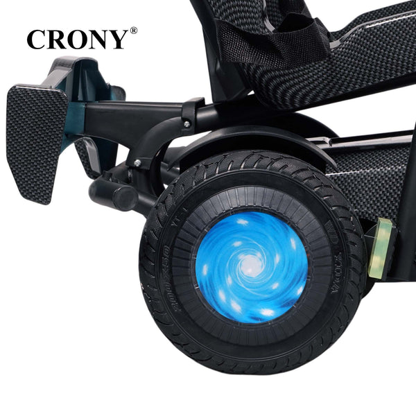 CRONY K9 Carbon Fiber Go-Kart – 250W Motor, 36V Battery, 20 KM/H Top Speed, 20 KM Range, Lightweight Carbon Fiber Frame, Front & Rear Hand Brakes, Seat Belt, LED Light Wheels, Forward & Reverse Switch | Safe & Fun Electric Go-Kart for Kids