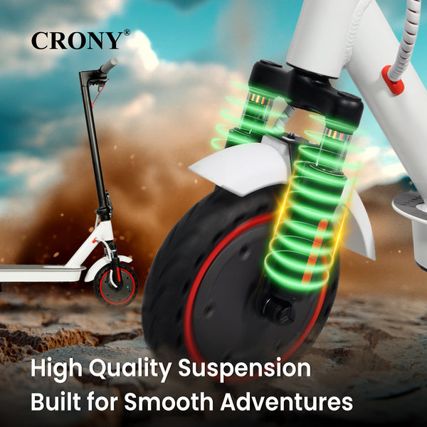 CRONY XM M365 white with Suspension and APP E-Scooter Max speed 45 KM/H Electric Scooter Aluminium Alloy Folded 8.5 Inch tires