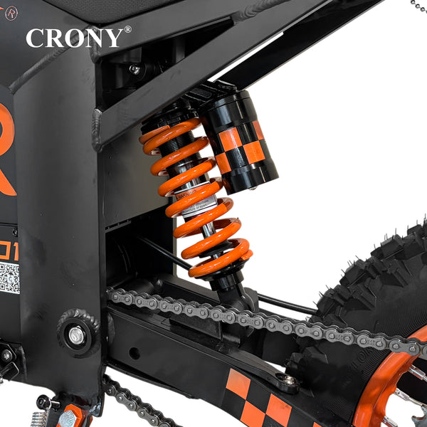 CRONY Wish-01 Electric Dirt Bike, 1500W Motor, 48V 25Ah Battery, 50-70 KM/H Max Speed, 45-60 KM Range, Dual Suspension, Front & Rear Disc Brakes, Off-Road Tires, LED Headlight, Mobile Holder