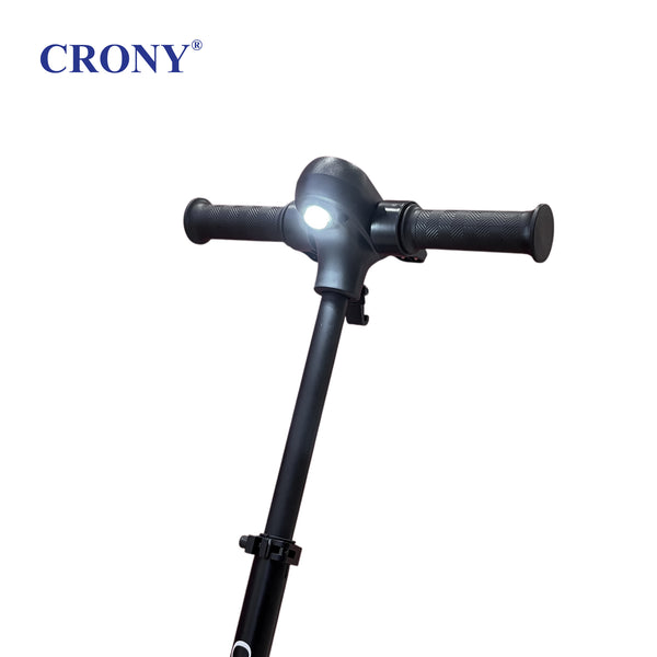 CRONY E68 Electric Scooter for Kids, 110W Motor, 10–16 KM/H Top Speed, 24V 2.5Ah Battery, 5–8 KM Range, 6.5-Inch Tires, Easy Folding, Adjustable Handlebar, LED Headlight & Rear Wheel Light, Bluetooth Speaker, Black**