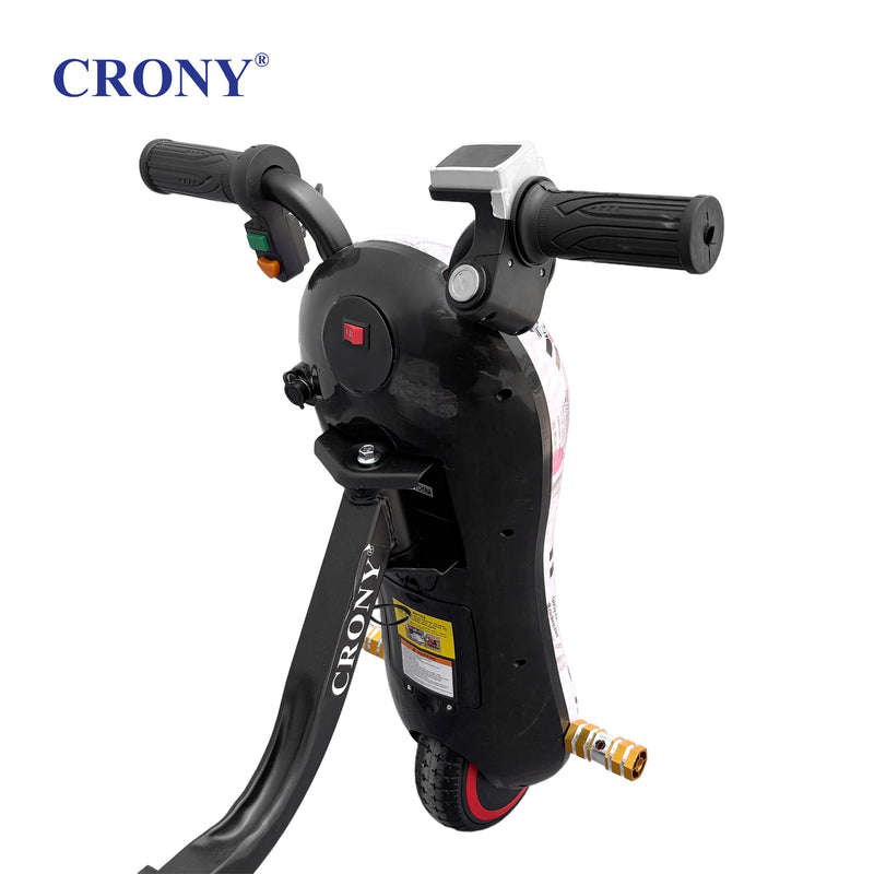 CRONY JL009 8-Inch V-Shaped Drift Car for Kids with Bluetooth Speaker 250W Motor 36V Battery 3 Speed Modes 18KM/H LED Lights Shock Absorption 3-Wheel Electric Scooter 7-10KM Range Lightweight Racing Drift Toy