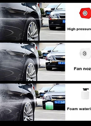 HL-777 Car wash Cordless Electric High Pressure Car Washer Manual Rechargeable Car Washing Machine with Adjustable 3-in-1 Nozzle and Hose Pipe