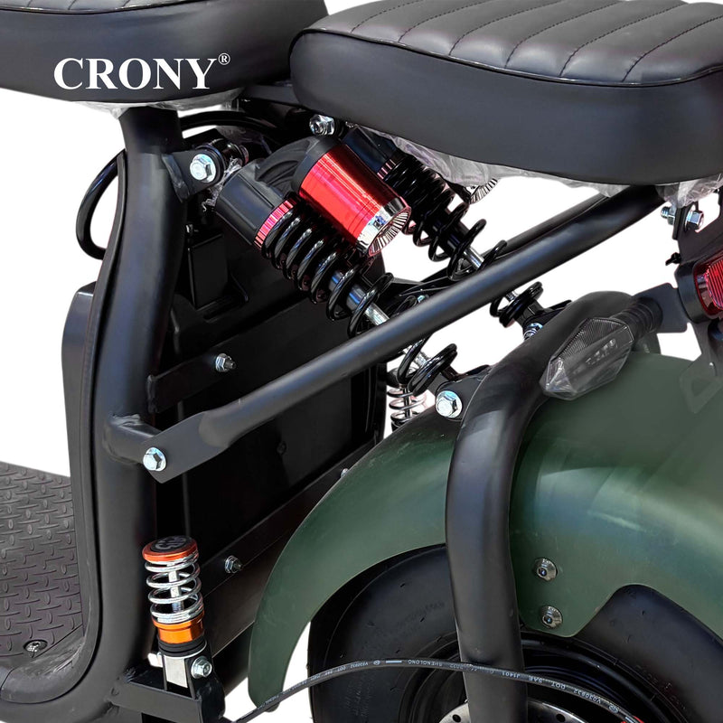 CRONY X2000 Advanced Electric Scooter Featuring 2000W Motor, Dual Hydraulic Suspension, Dual Seat Comfort Design, Anti-Theft System, Removable 60V Lithium Battery and 70KM/H Top Speed