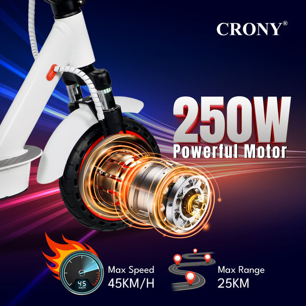 CRONY XM M365 white with Suspension and APP E-Scooter Max speed 45 KM/H Electric Scooter Aluminium Alloy Folded 8.5 Inch tires
