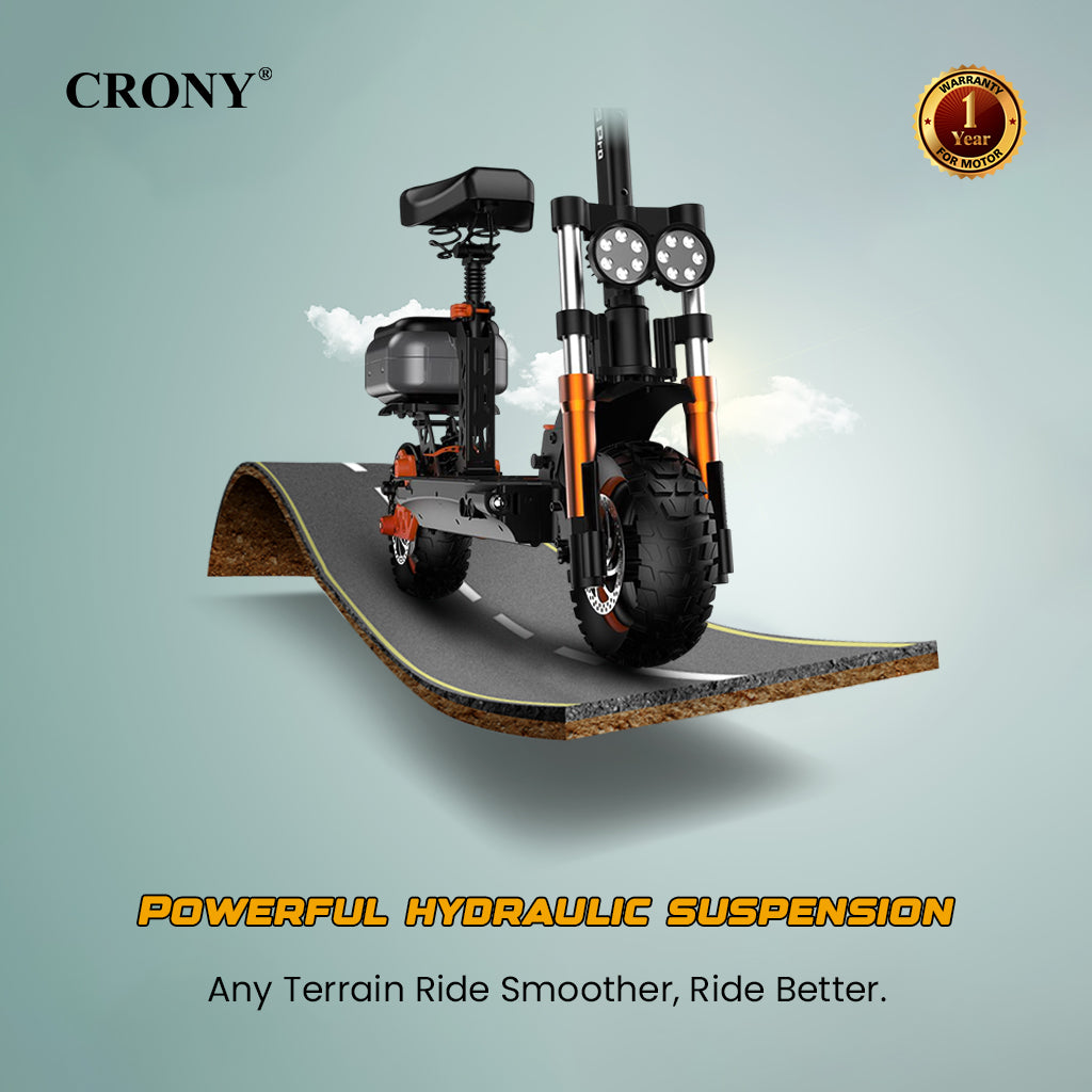 CRONY M5 Pro Electric Scooter for Adults Kids 1500W High-Speed E-Scooter with Bluetooth Speaker App Connectivity IPX4 Waterproof 120KG Max Load
