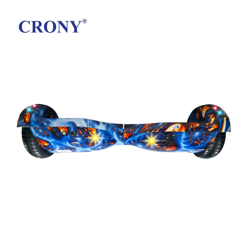 CRONY D1+ Blue Smart Self-Balancing Hoverboard 250W Bluetooth Speaker, LED Lights, ABS Body, 12KM/H Speed, 15KM Range, Electric Hoverboard for Kids & Adults