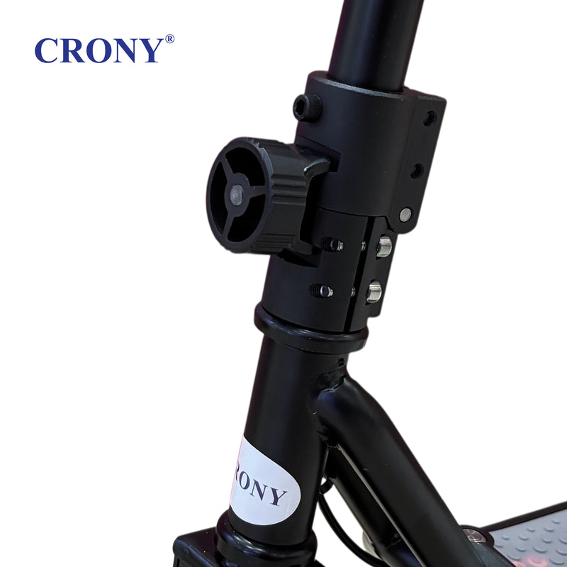 CRONY E68 Electric Scooter for Kids, 110W Motor, 10–16 KM/H Top Speed, 24V 2.5Ah Battery, 5–8 KM Range, 6.5-Inch Tires, Easy Folding, Adjustable Handlebar, LED Headlight & Rear Wheel Light, Bluetooth Speaker, Black**