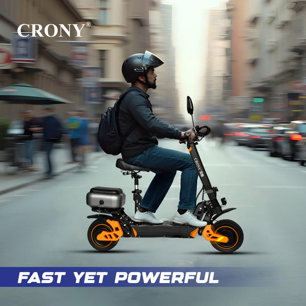 CRONY M4 Max Dual Drive Electric Scooter 1200Wx2 Motors 48V/20AH Battery 35-50KM Range Disc Brakes Front/Rear Suspension