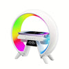 New G table lamp BT speaker with clock & wireless charge Atmosphere Lamp Speaker, Dimmable Night Light Lamp Alarm Clock With Music Sync