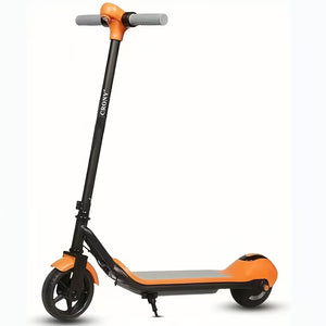 CRONY ZL-E7 Orang Kids Foldable Lightweight Electric Scooter with LED Display, 110W Motor, Aluminum Alloy Body, Step Lights, 10-14KM/H Speed, 5-8KM Driving Range, 60kg Max Load, Vacuum Tires, for Work, School And Grocery Shopping