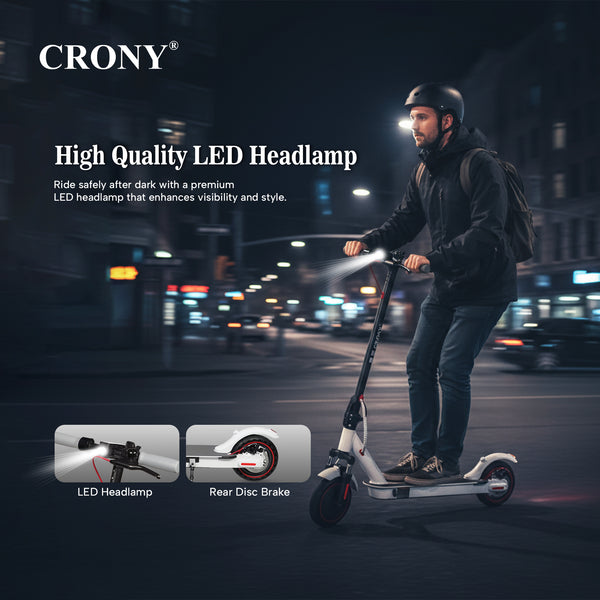 CRONY XM M365 white with Suspension and APP E-Scooter Max speed 45 KM/H Electric Scooter Aluminium Alloy Folded 8.5 Inch tires