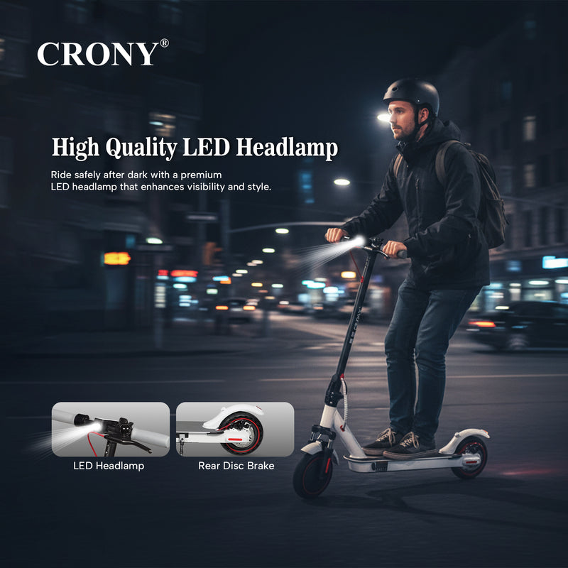 CRONY XM M365 white with Suspension and APP E-Scooter Max speed 45 KM/H Electric Scooter Aluminium Alloy Folded 8.5 Inch tires