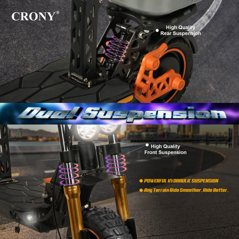 CRONY M5 Pro Electric Scooter for Adults Kids 1500W High-Speed E-Scooter with Bluetooth Speaker App Connectivity IPX4 120KG Max Load