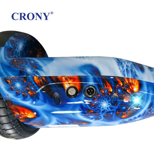 CRONY D1+ Blue Smart Self-Balancing Hoverboard 250W Bluetooth Speaker, LED Lights, ABS Body, 12KM/H Speed, 15KM Range, Electric Hoverboard for Kids & Adults