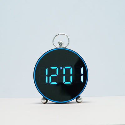 CRONY 8025 Electronic Clock Date Temperature Display Alarm Clocks With Atmosphere Light Voice-activated LED Digital Table Clock