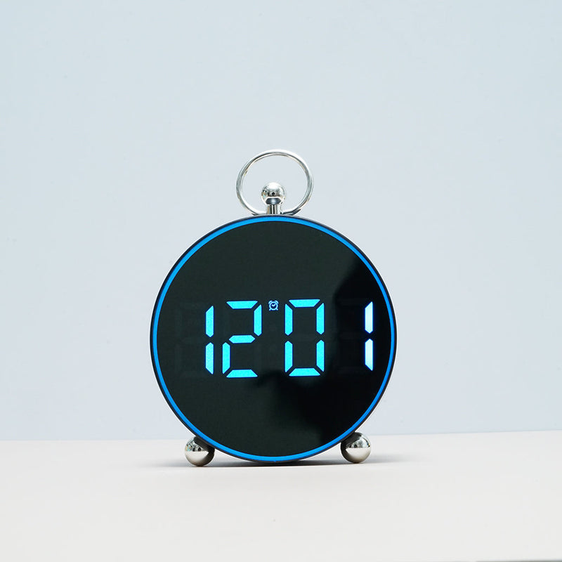 CRONY 8025 Electronic Clock Date Temperature Display Alarm Clocks With Atmosphere Light Voice-activated LED Digital Table Clock