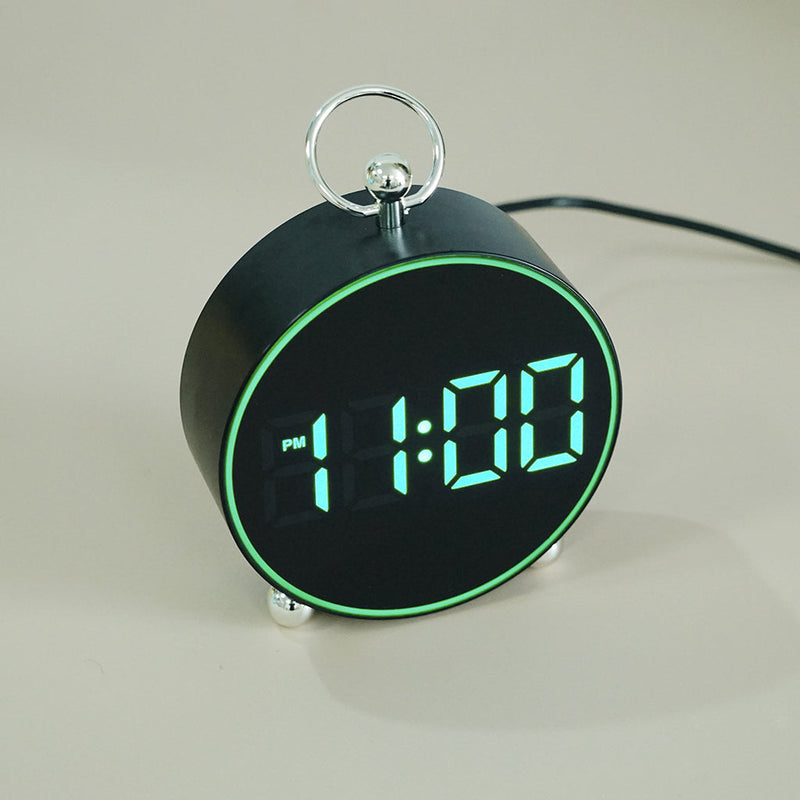 CRONY 8025 Electronic Clock Date Temperature Display Alarm Clocks With Atmosphere Light Voice-activated LED Digital Table Clock